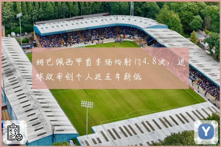 姆巴佩西甲首季场均射门4.8次,进球效率创个人近五年新低